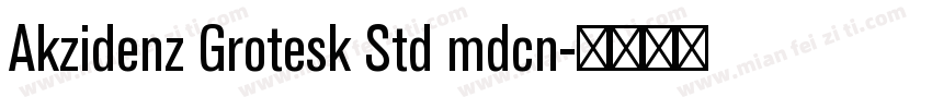 Akzidenz Grotesk Std mdcn字体转换